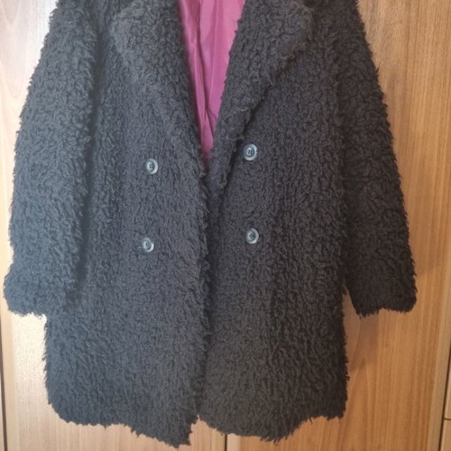 Black coat like new, soft type Pink Woman, size S