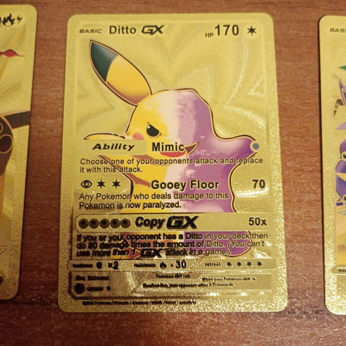 Pokémon Gold Foil Cards like new, set of 4