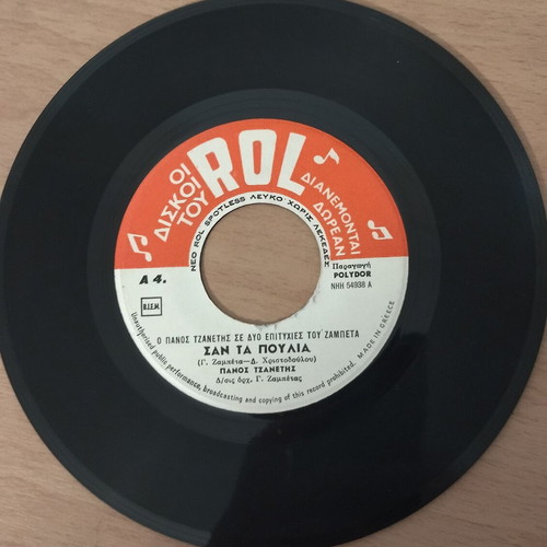 Panos Tzanetis 45 RPM record used, laiko