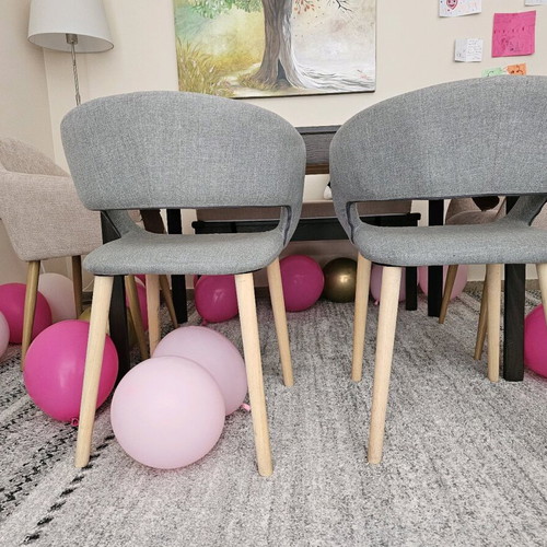 John Lewis Grace dining chairs grey, 2 items like new