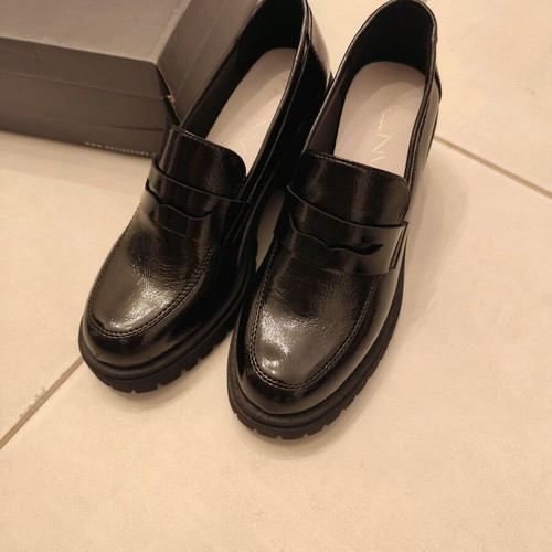 Envie Shoes platform heel loafers black new, size 39
