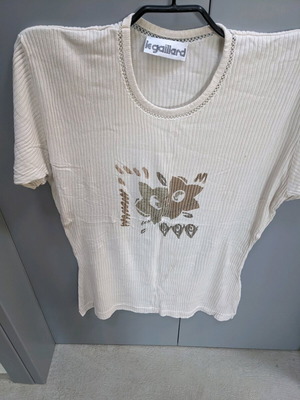 Γυναικείο μπλουζάκι σαν καινούργιο, βαμβακερό, μέγεθος L, μπεζ