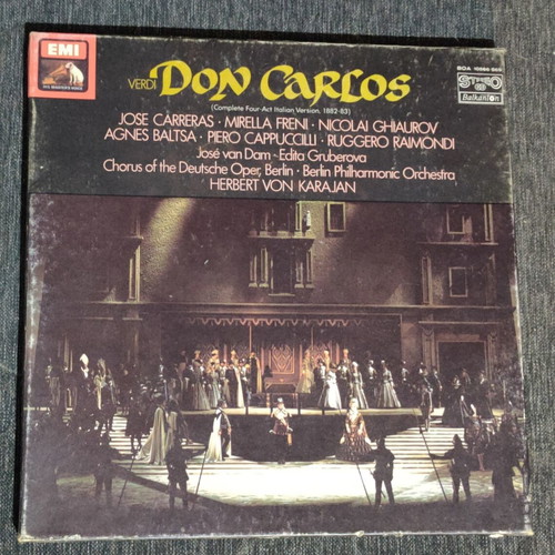 Don Carlos 4LP box set used, Karajan, Carreras, Baltsa