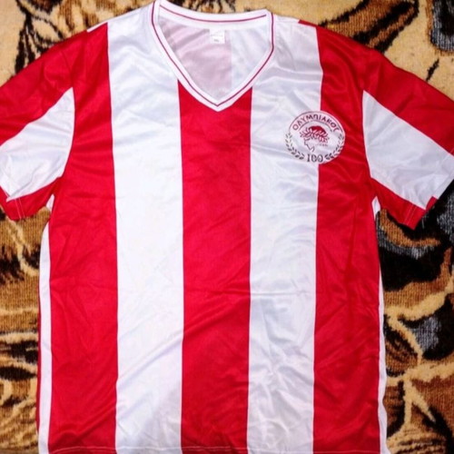 Olympiakos Centenario match worn Rodinei football jersey, XL, polyester