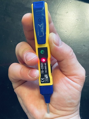 Current and Inductive Tester used with buzzer and distance measurement