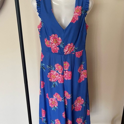Paranoia jumpsuit L like new with flowers and open back