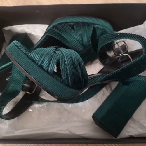 Ottod'Ame platform sandals size 38 new, green