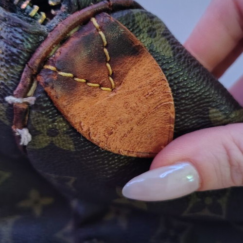 Louis Vuitton Speedy 30 handbag used, brown, zipper replaced, slight discoloration
