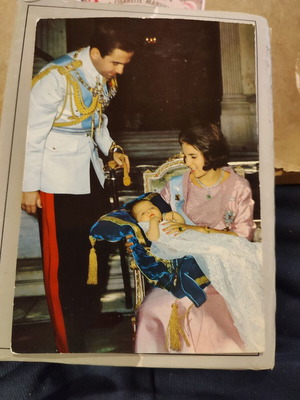 Color postcard of King Constantine and Queen Anne-Marie in like new condition