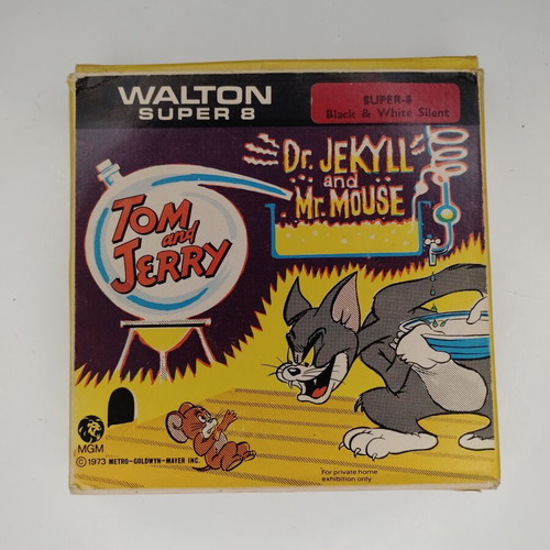 Super 8 film Tom and Jerry Dr. Jekyll and Mr. Mouse black and white silent