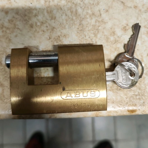 Abus 82/70 brass monoblock padlock like new