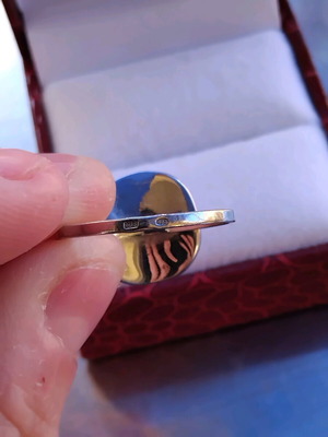 Silver ring like new, size 54