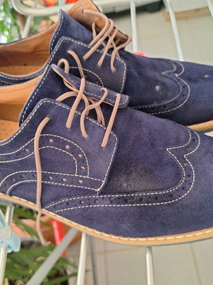 Men's dress shoes used, blue, size 45