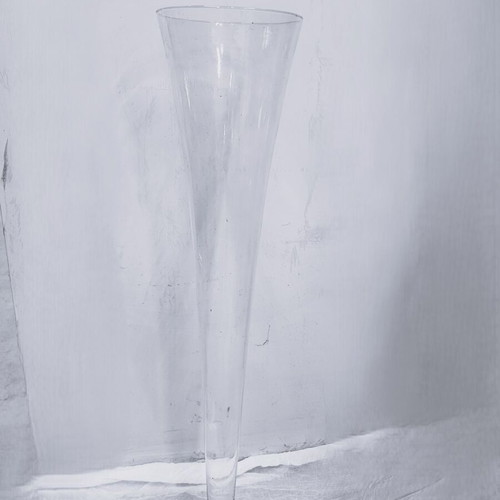 Large Glass Floor Vase "Trumpet" like new, 1.20m height