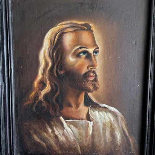 Painting Head of Jesus Christ used, canvas copy