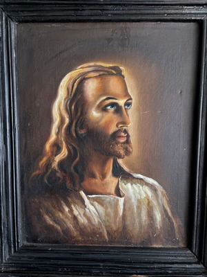 Painting Head of Jesus Christ used, canvas copy