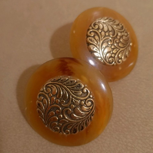 Vintage large Faux bijoux earrings like new, Made in Italia