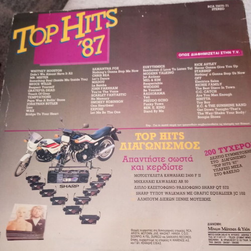 Top Hits 87' double record like new
