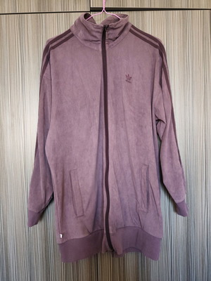 Adidas jacket like new, purple velour, size L
