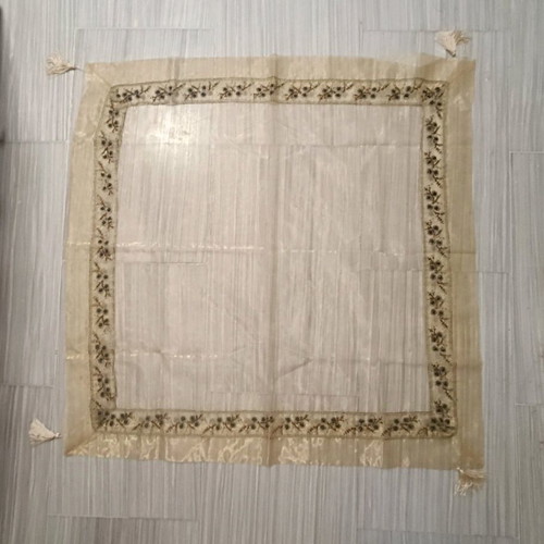 Decorative table linens set new, 4 pieces, gold beige