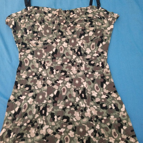 Denny Rose Army blouse open back like new, size L