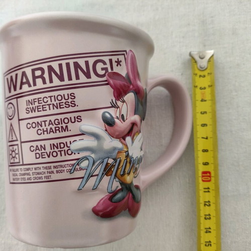 Mickey and Minnie coffee mugs large size 12cm like new