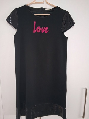 Trybeyond dress with sequins like new, black and red, size 166 cm
