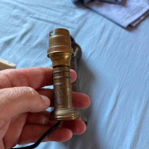 Vintage lighthouse table lamp made of solid bronze, like new