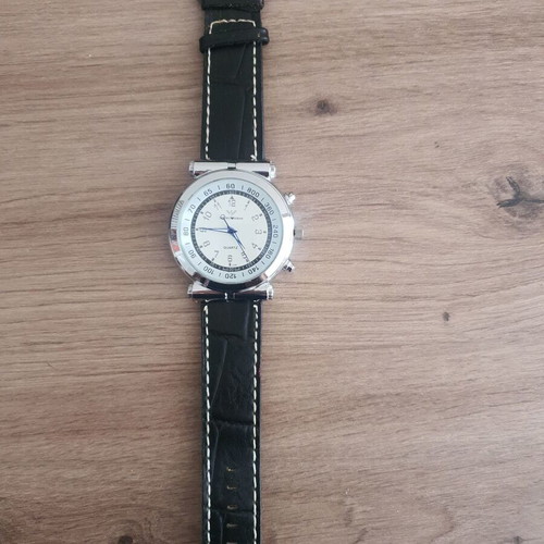 Emporio Armani watch black and white like new with leather strap