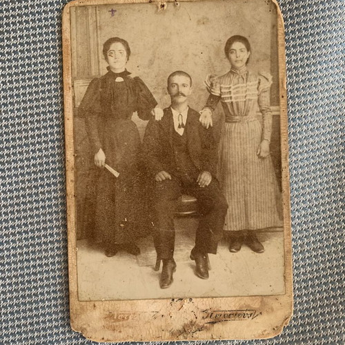 Antique original cabinet card photo 10x16.3 cm used by Michel Zaphiropoulos