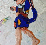 Karagiozis figure professional plastic new 50 cm
