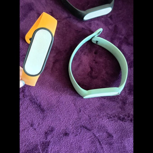 Xiaomi Mi Smart Band 5 and 6 strap used, ivory/olive/yellow/black