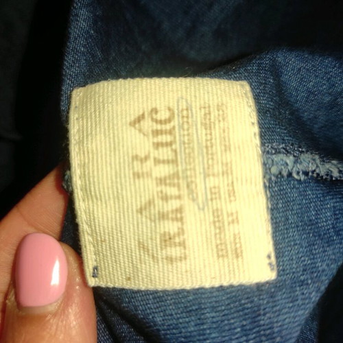 Blouse used with open back, size M, blue