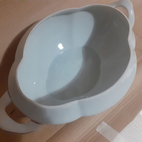 Porcelain soup tureen and sauce boat set like new, Izida, Made in Bulgaria