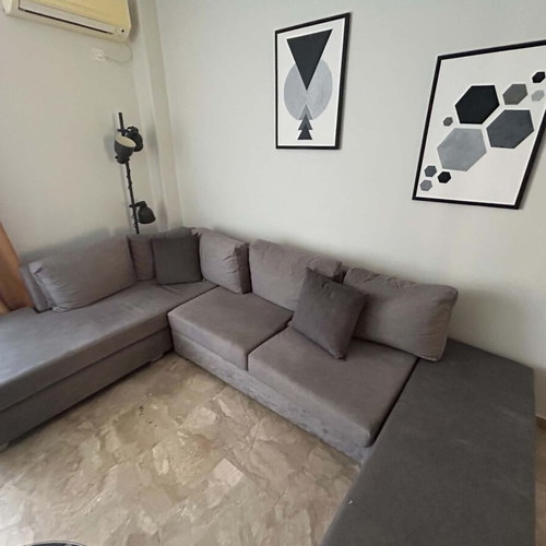 Apollon P gray sofa like new, large size, waterproof fabric