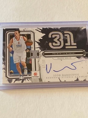 Panini 2026 EuroLeague Igor Rakocevic Impeccable Stats ISA-RAK αυτόγραφο /31