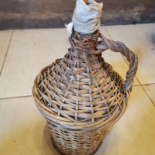 Vintage demijohn for rakia restored