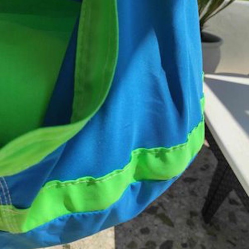Children's Hanging Swing hammock like new, blue and green fabric