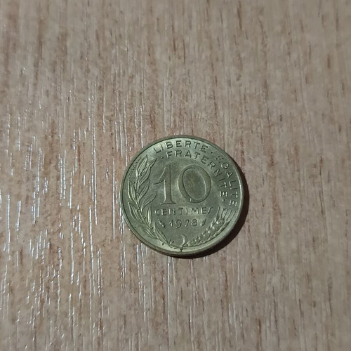 French 10 Centimes Coin 1978 used, République Française