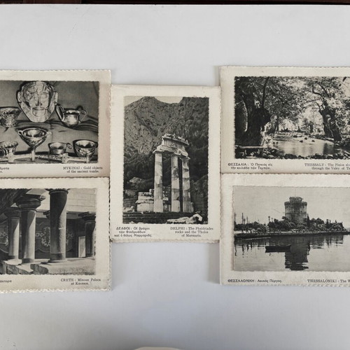 Vintage postcard set like new, 17 pieces, embossed paper