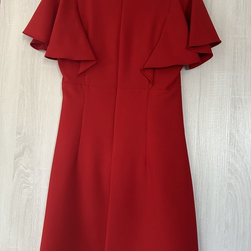 Toi&Moi red mini dress with ruffle sleeve, like new, size M