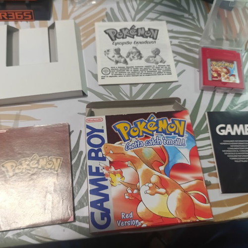 Pokemon Red CIB with Greek Trainer's Manual used