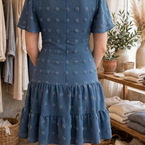Navy Blue Summer Dress Shein like new, size S, square neck