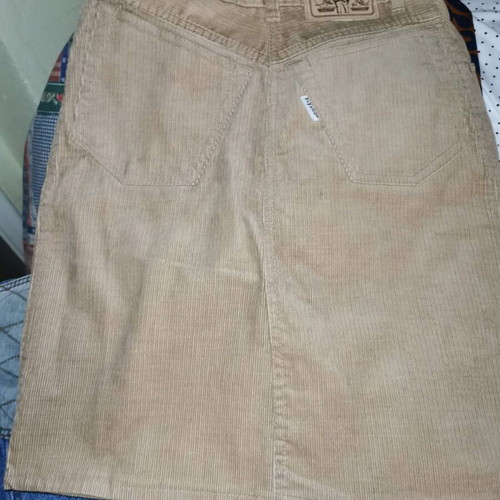Corduroy skirt, beige camel color, size XS