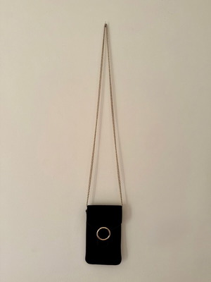 H&M crossbody bag black with gold chain new