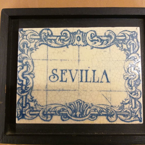 Decorative Azulejo Tile Frame from Seville used