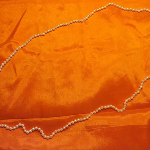 Pearl necklace long 110 cm with small 0.4 cm pearls