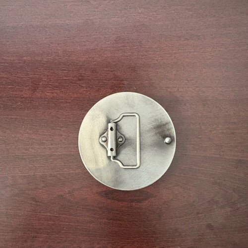 Belt buckle new, gray and silver