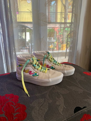 Vans women's sneakers size 38.5 used, multicolor