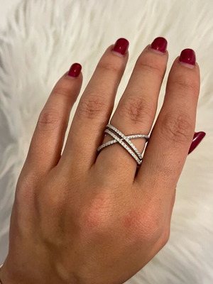 Unique Silver Ring Size 7 New